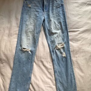 MOTHER Women's Straight Leg Jeans - Light Blue